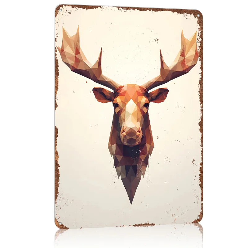 Moose Metal Poster Tin Sign Wall Art Decoration Living Room Decorations Customizable Metal Signs for Home Decoration Decor Items