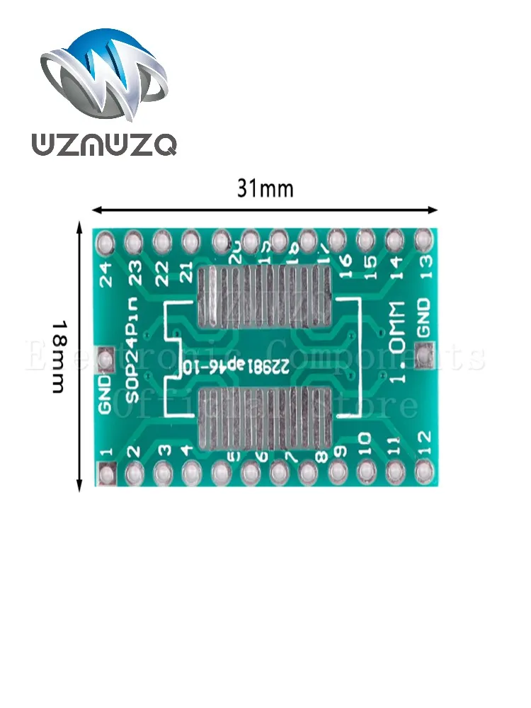 10PCS PCB Board SMD Turn To DIP SOP MSOP SSOP TSSOP SOT23 SOP8 SOP14 SOP16  SOP20 SOP24 SOP28 IC SMT QFN FQFP TQFP 32 44 64 100