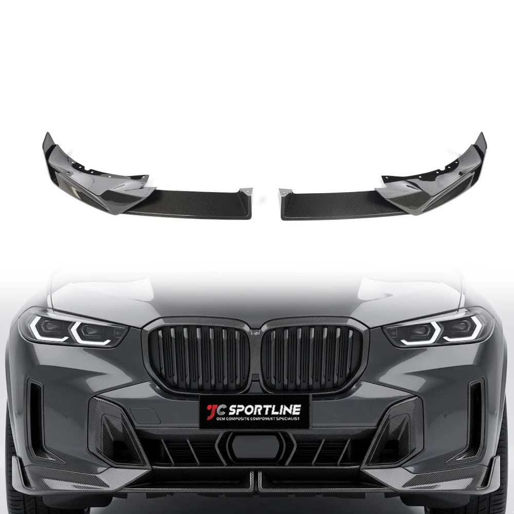 

Dry Carbon Fiber Front Lip 2 Piece Front Splitter for G05 X5 LCI 2023 2024 Factory Manufacturer Direct Supply