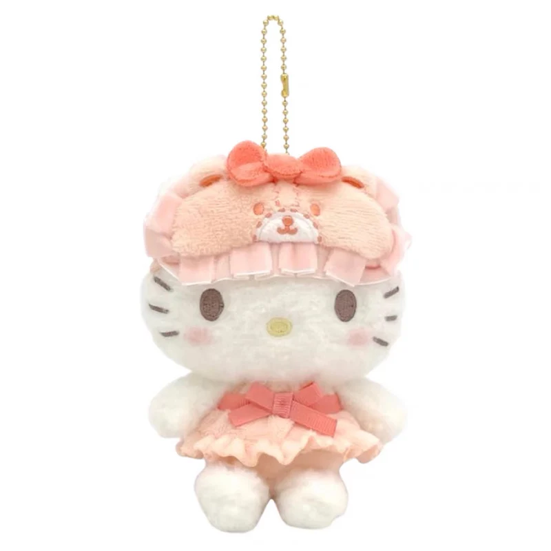 Kawaii Sanrio Hello Kitty bambola di peluche Kuromi Cinnamoroll maschera per gli occhi ciondolo borsa Anime popolare bambola di cartone animato portachiavi per auto regali per ragazze