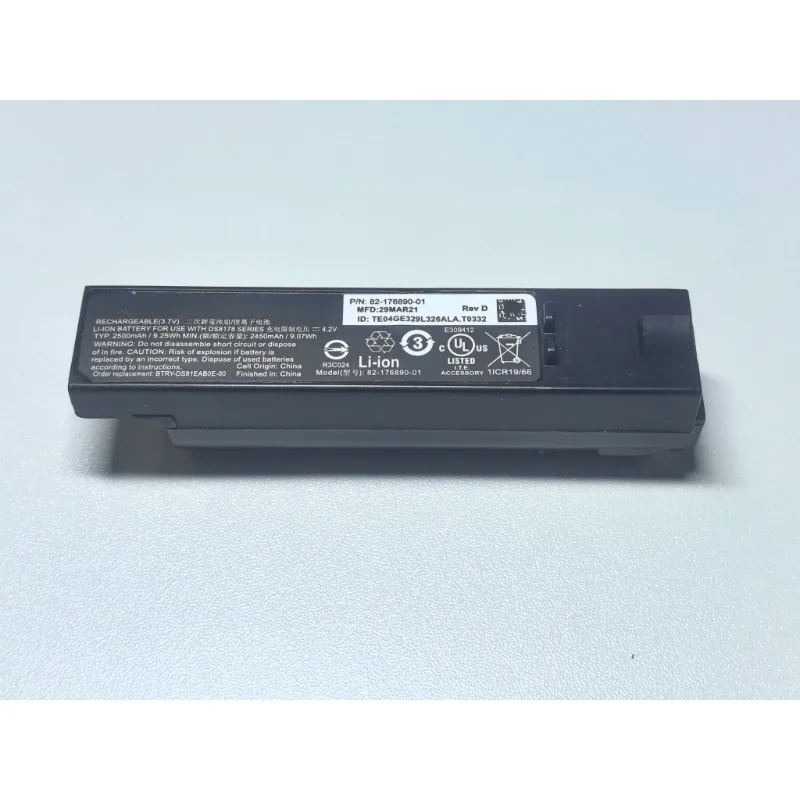82‑176890‑01 3.7V 2500mAh 9.25Wh Replacement Li‑ion Battery for Zebra DS8178 DS8100 DS8170 Wireless Barcode Scanner