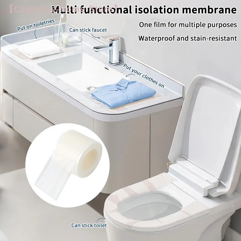 【M】Toilet Seat Pads Isolation Film 1 Roll Protective Film Plastic Tape Dirt-proof Isolation Membrane Tattoo Film Barrier Travel