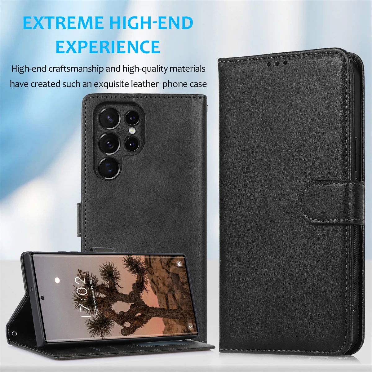 Luxury Calfskin 2 in 1 Detachable Wallet Case for Galaxy S24 Ultra S8 S9 S10 S10E S20 S21 FE S22 S23 Plus Magnetic Flip Cover