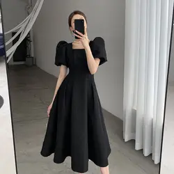 Clothing Evening Female Dresses 2025 Prom Party Black Women's Dress Midi Vintage Sale One-piece Offer Elegant Classy Harajuku Xl