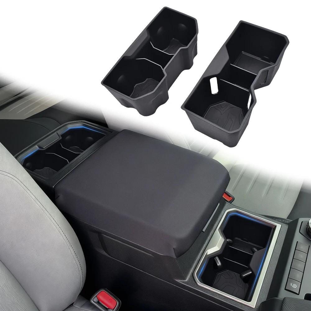 

2pcs Front Cup Holder Compatible with Toyota Tacoma 2024 2025 2026 Accessories Silicone Material Center Console Organizer