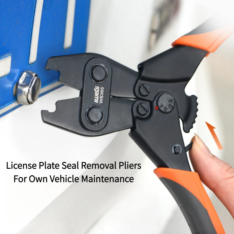 Ratchet License Seal Remover Plier, Anti-theft Car Number Plate Security Cap Disassembly Hand