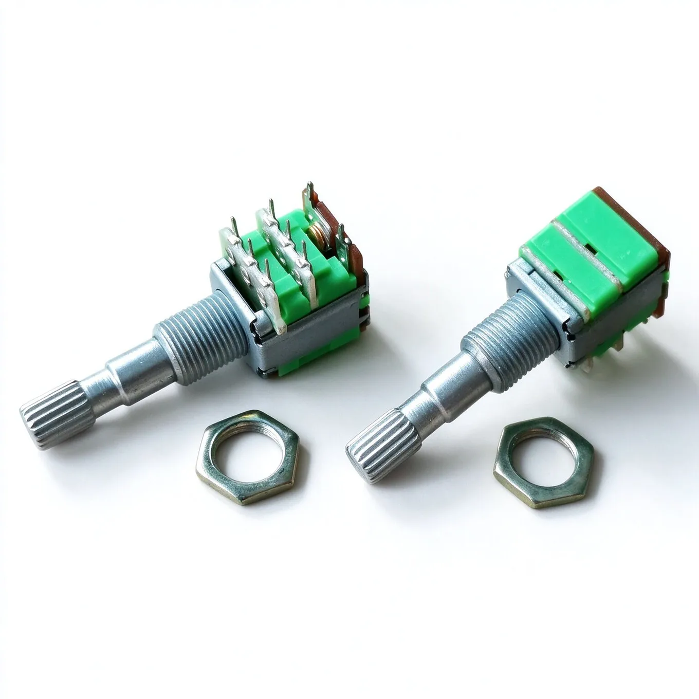 Original New 100% 12 Type Handle Length 30MM Thread 10MM Dual Potentiometer With Switch A50K Volume Adjustment (SWITCH)