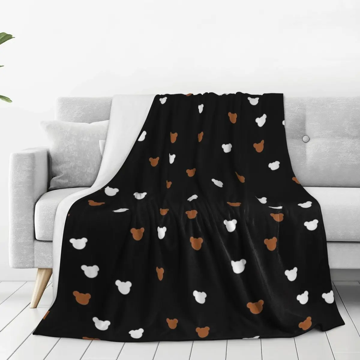 Milk And Mocha,black Blanket Fleece Multi-function Sofa Throw Blankets For Home Bedroom Office Throws Bedspread Quilt