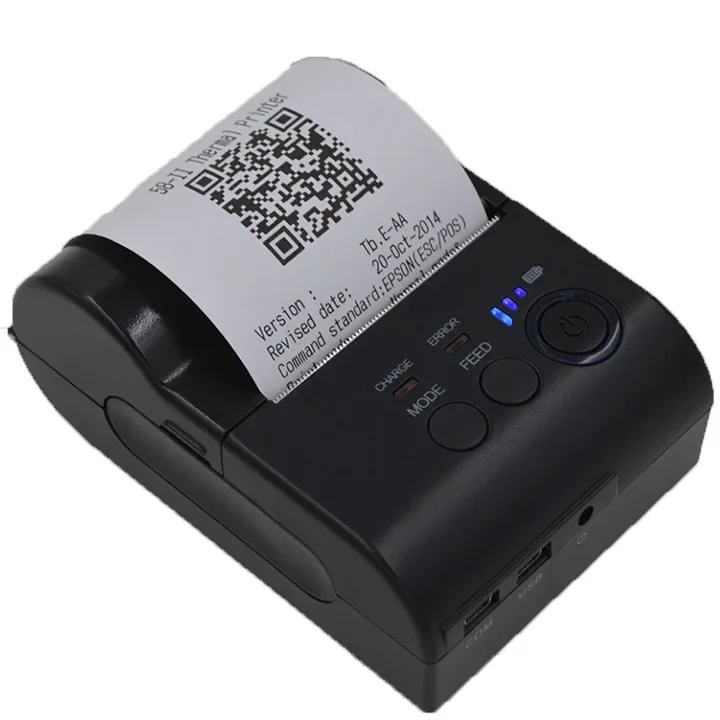 

Portuguese, Spanish POS-5801DD Portable Thermal Printer, Takeaway, Bluetooth Printer