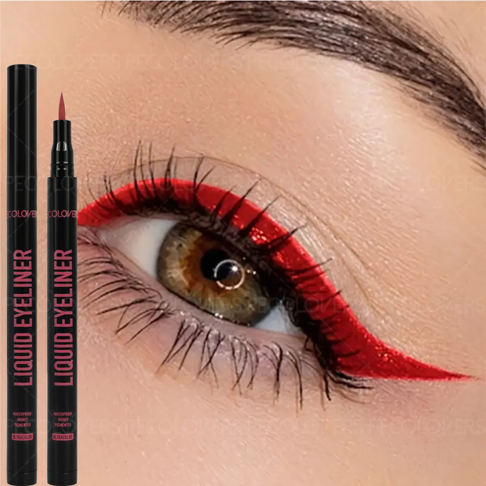 1PC カラー防水リキッドアイライナー - 豊富なカラーバリエーション、滑らかな仕上がり、魅力的なクリスマスアイメイクに最適