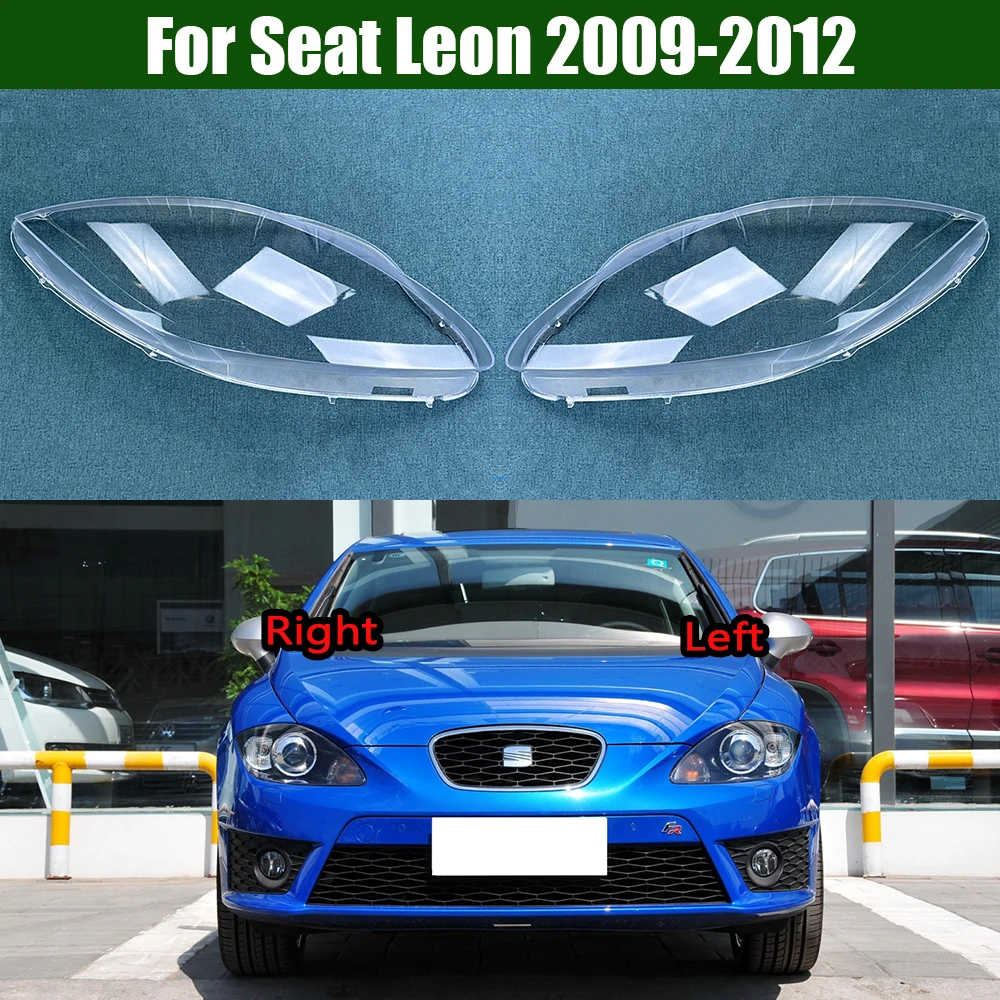 

For Seat Leon 2009-2012 Front Headlamp Lamp Cover Transparent Headlight Shell Lens Plexiglass Replace The Original Lampshade