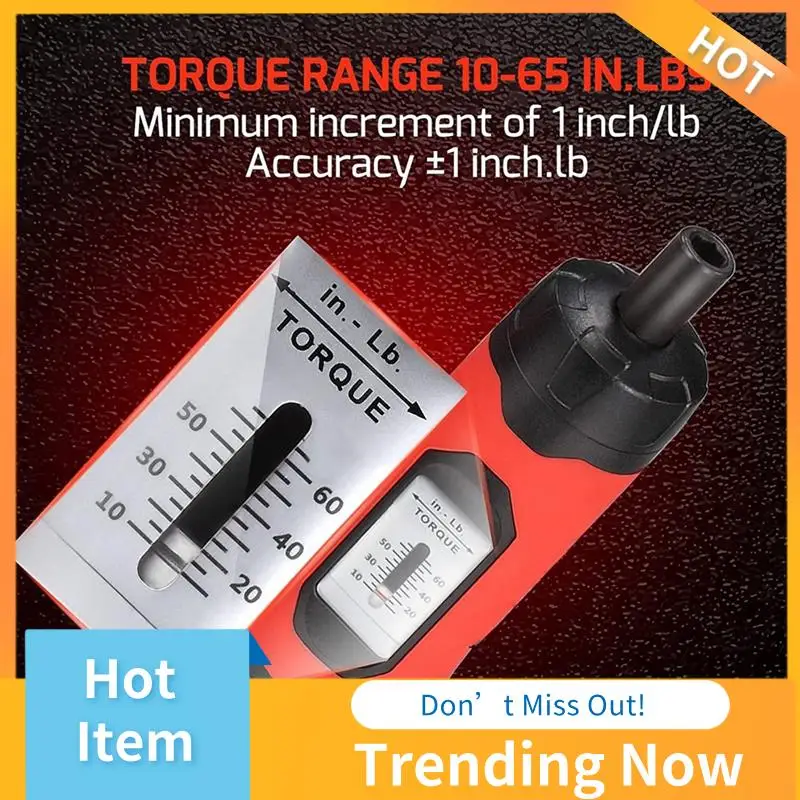 

Preset Adjustable 10-65In.Lb Manual Torque Screwdriver Adjustable Torque Screwdriver Bicycle Repair Tool