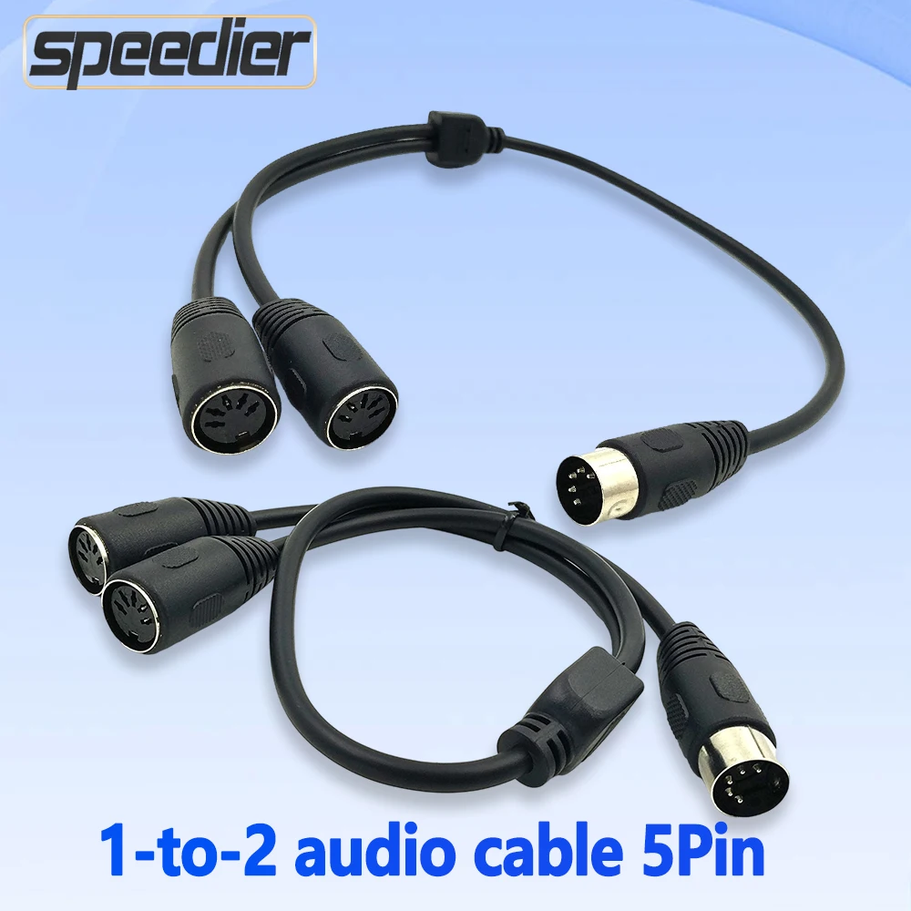 

MIDI 5Pin Male To Dual 2 X DIN-5 Female Extension 1-to-2 Audio Cable DIN 5-Pin Splitter Y Adapter Cable for MIDI Keyboard 50cm