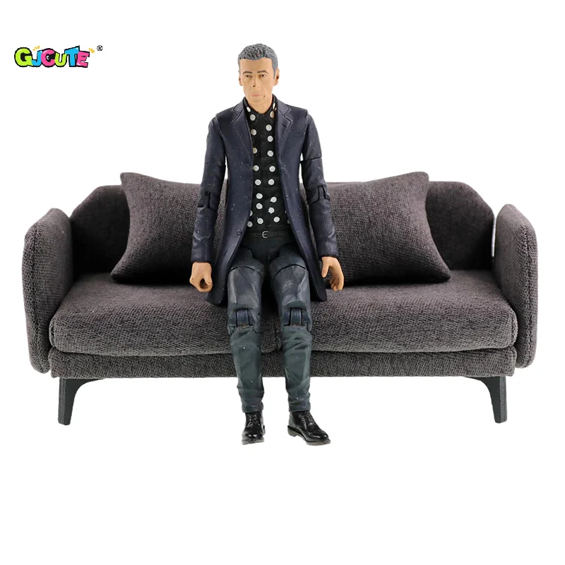 1:12 دمية صغيرة مزدوجة وسادة أريكة كرسي نموذج مصغر أثاث غرفة المعيشة اكسسوارات الديكور ديكور بيت الدمية