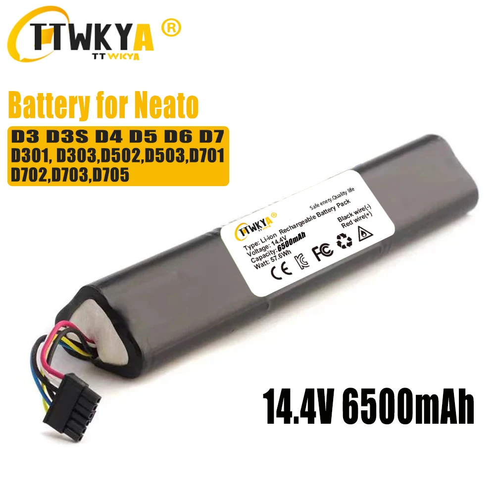 

205-0011 Battery For Neato Botvac D3 D4 D5 D6 D7 205-0011 Sweeping robot Sweeper Battery 14.4V 61WH 6500mAh