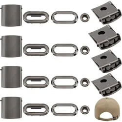 30 Set Stainless Steel Cap Buckle Adjustable Baseball Cap Buckle with Perforation for Baseball Cap Hole Size: 5mm