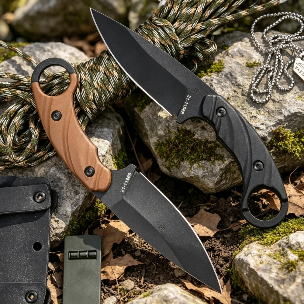 High Hardness Wilderness Adventure Hiking Multi-purpose Knives C8Cr13Mov Stainless Steel OutdoorStraight Knife amping EDC Cutter