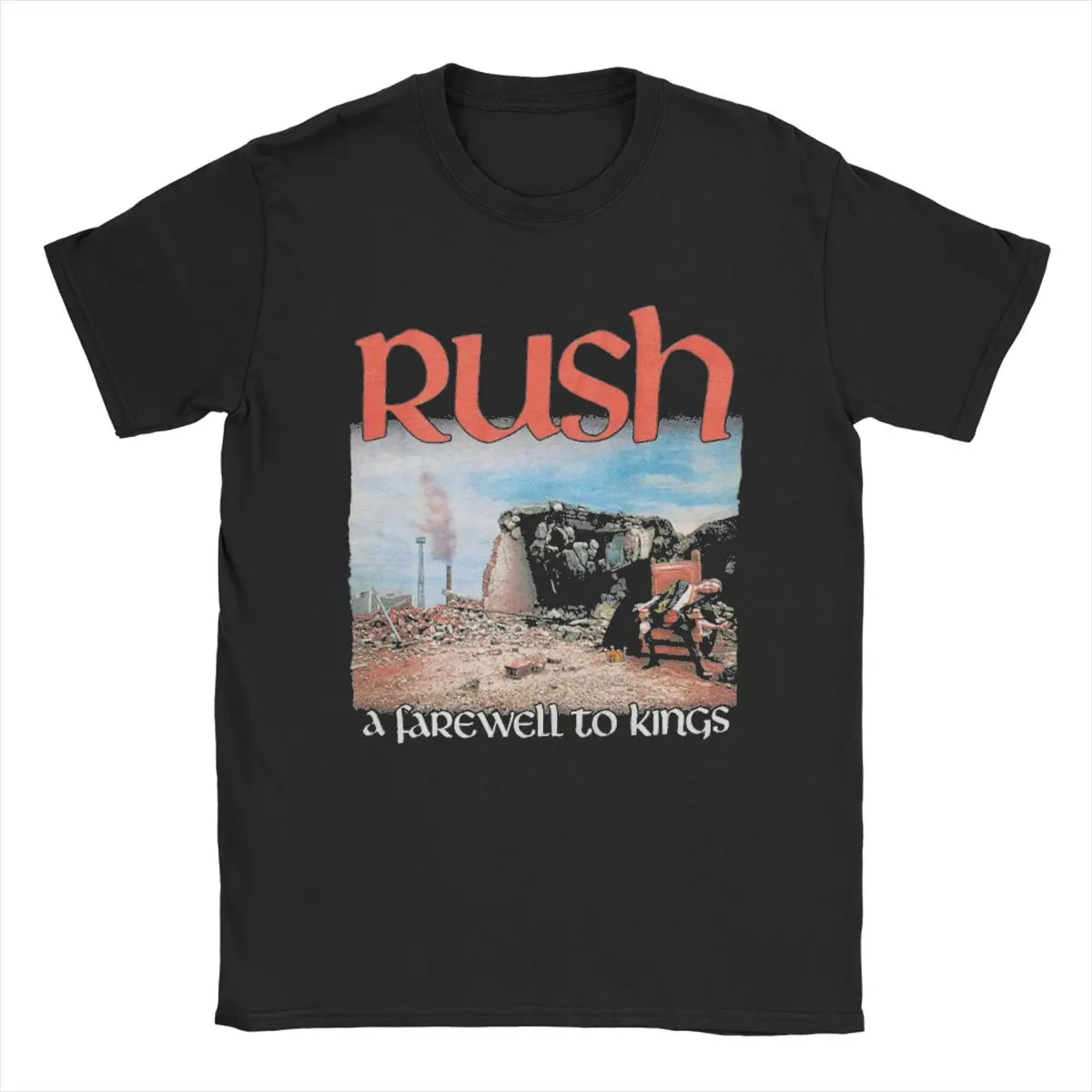 Unique Band Rush T-Shirt Men Crewneck Pure Cotton T Shirts Short Sleeve Tees Classic Tops