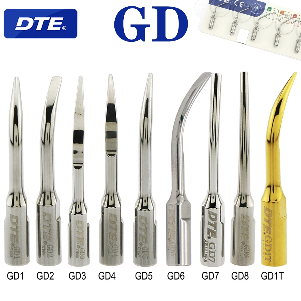 

Dental Ultrasonic Scaler Tips Woodpecker DTE Scaling Tips GD-Series Fit NSK SATELEC Perio Scaler Handpiece Material Dentistry