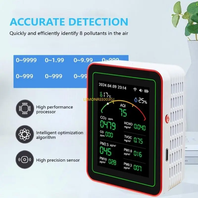 M4yc formaldeído tvoc detectores medidores temperatura precisam testador