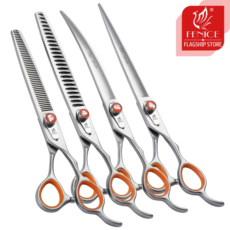 Fenice Professional 7.0/8.0 inch grooming scissors for dogs JP440C Pet Hairdressing kit set accesorios y otros