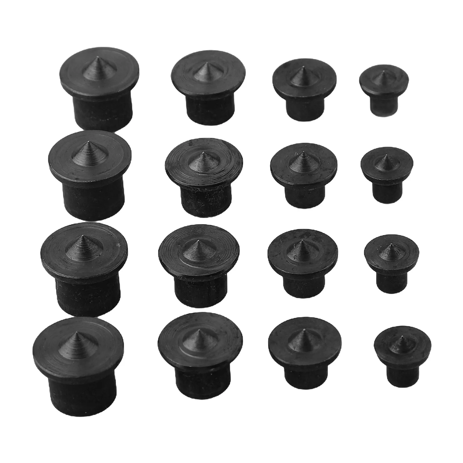16pcs ไม้ Dowel Center Punch Point ชุด 6/8/10/12 มม.เจาะไม้ Tenon Center เฟอร์นิเจอร์ DIY Locator อุปกรณ์เสริม