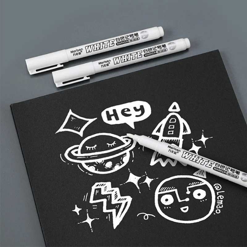 10PCS Weiß Stift Permanent Marker Farbe Metall Marker Stift waschen stifte JH001