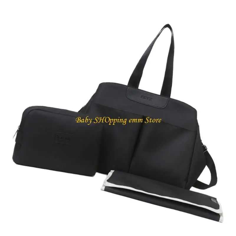 

23GD Multiple Compartment Mom Bag Pram Hanging Diaper Bag with Diaper Pad Small Bag