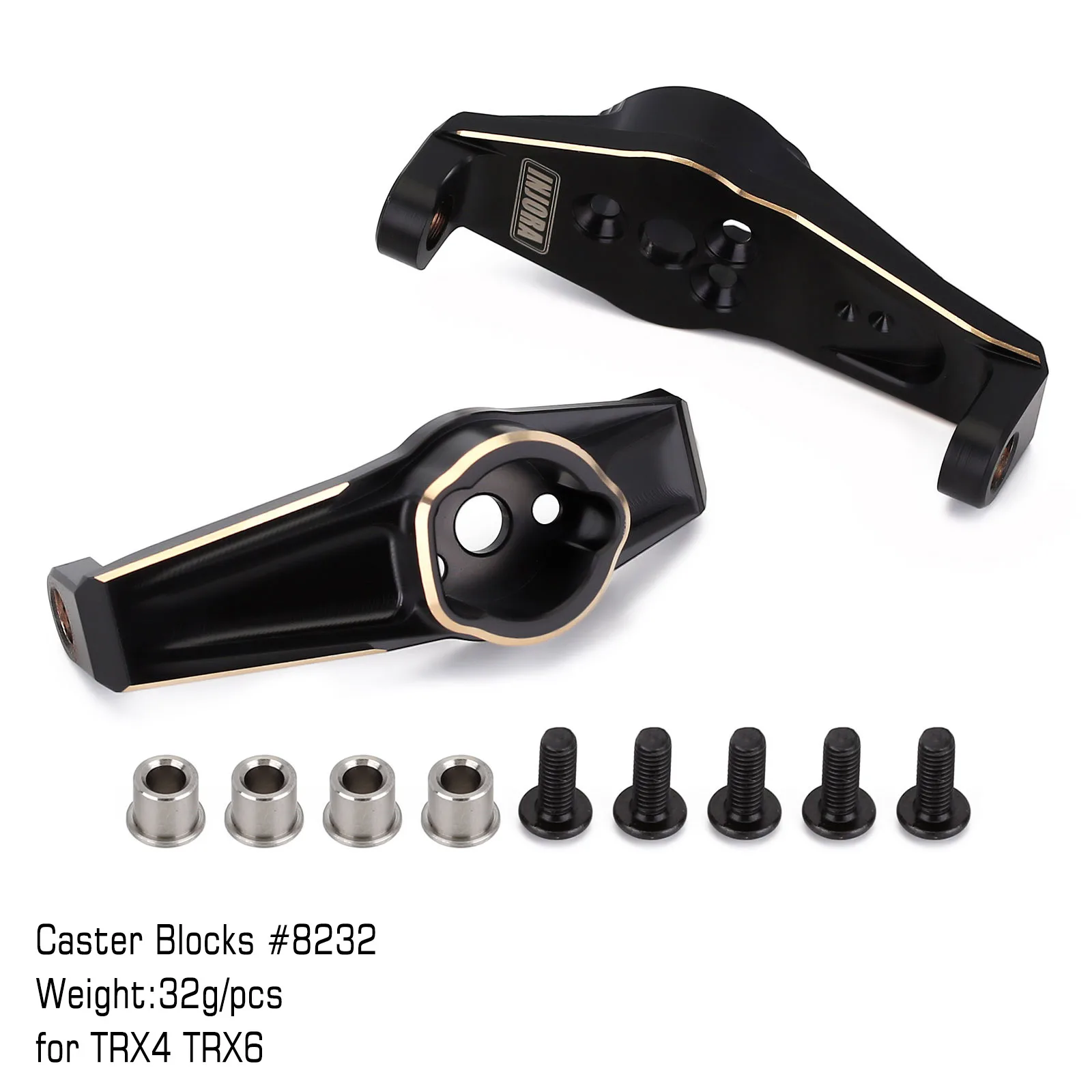 INJORA Schwere schwarze Beschichtung Messing Gegengewicht Portalantriebsgehäuse für 1/10 RC Crawler Car TRX4 TRX6 Upgrade-Teile