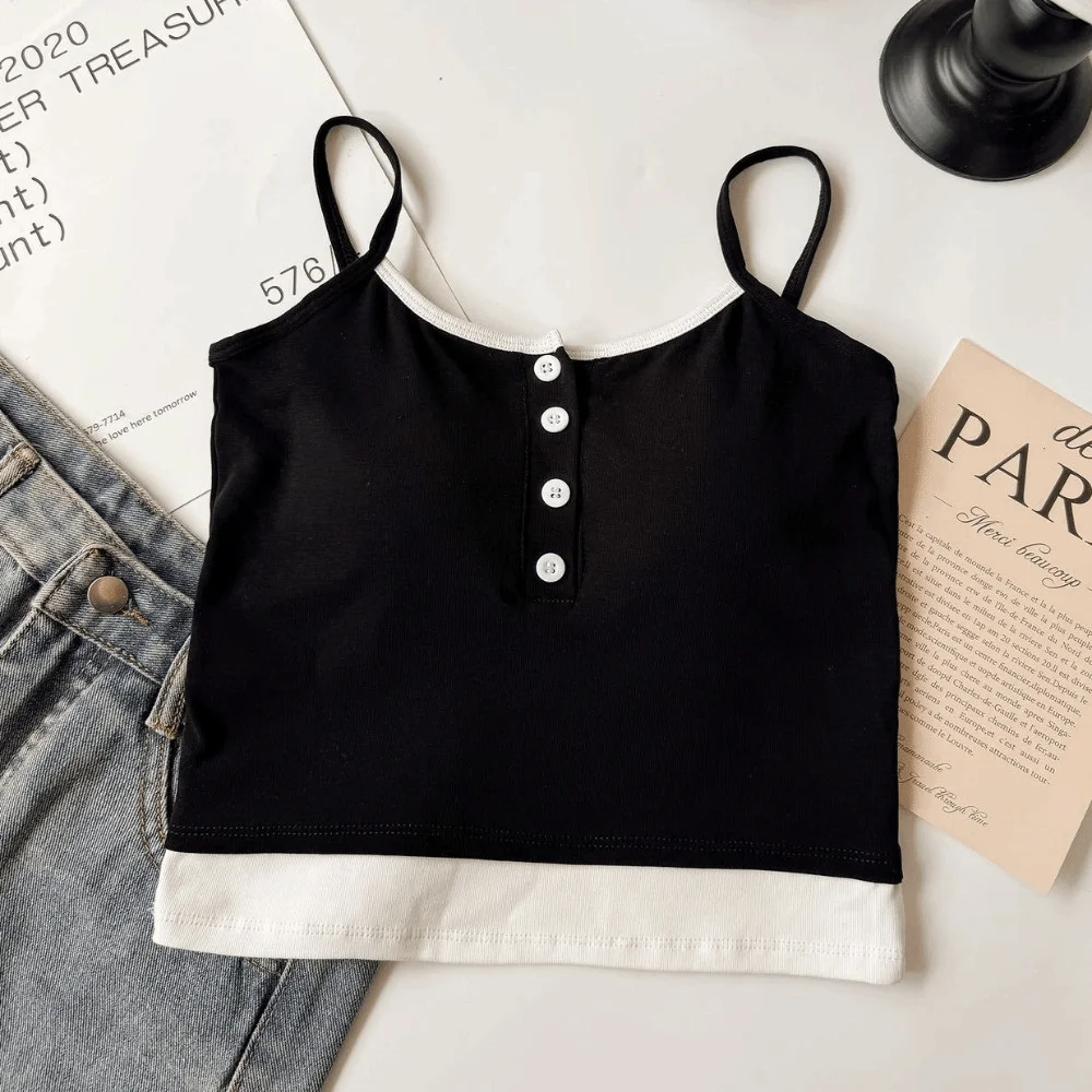 Canottiera skinny a righe con motivo a righe Top senza maniche Beauty Back Canotta con cuscinetti per reggiseno Streetwear Slim Fit Y2K Slim Crop Top Party