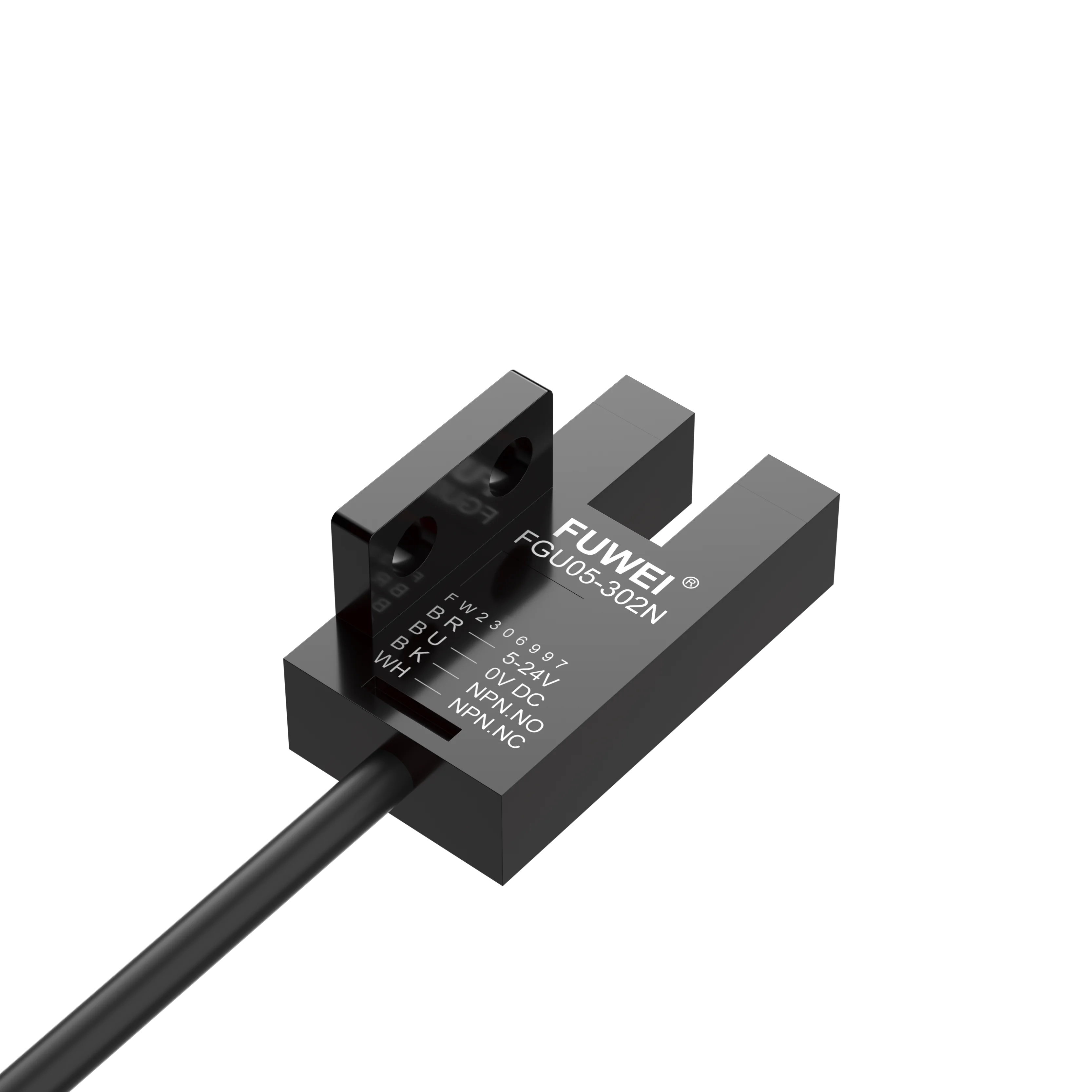 FGU05 U-Shaped Photoelectric Switch Sensor Optical Eye Induction 5-24V Vibration Strip Line Groove Detection for Automation