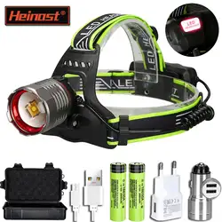 HEINAST Zoomable Powerful LED Headlamp Sensor XHP50 Headlight Flashlight USB Rechargeable Head Lamp Camping and Fishing Lantern