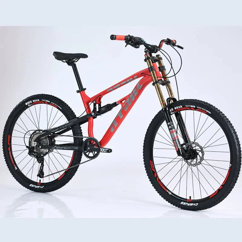 27.5-inch mountain bicycle air pressure shock absorption soft tail off-road racing 11-speed Downhill Bike oil brake gravel bike