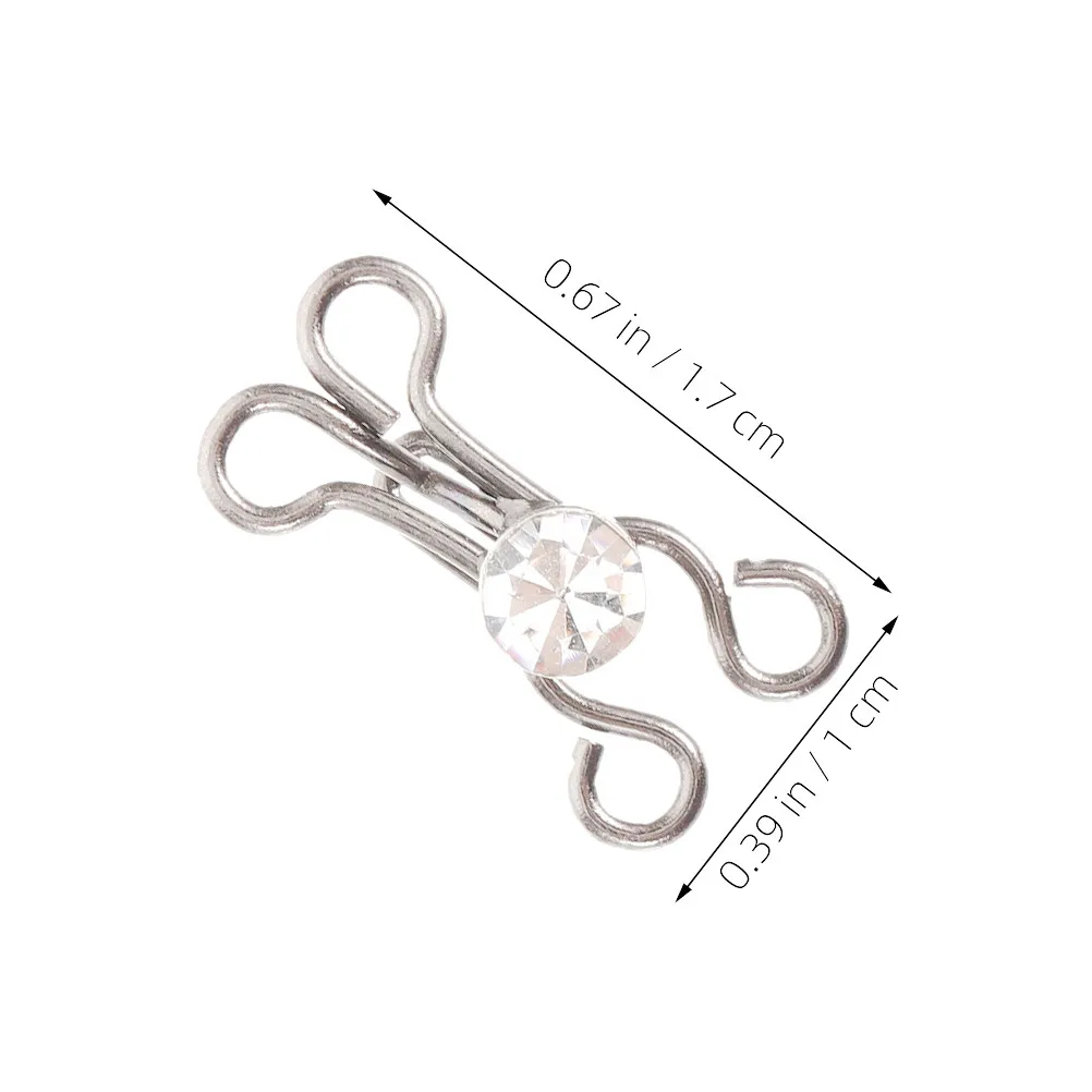 30Pcs Metal Hooks and Eyes Closure Small Sewing Hook Eye Fasteners for Bra Closure Pants Waistband Skirt Hem Dressmaking Garment