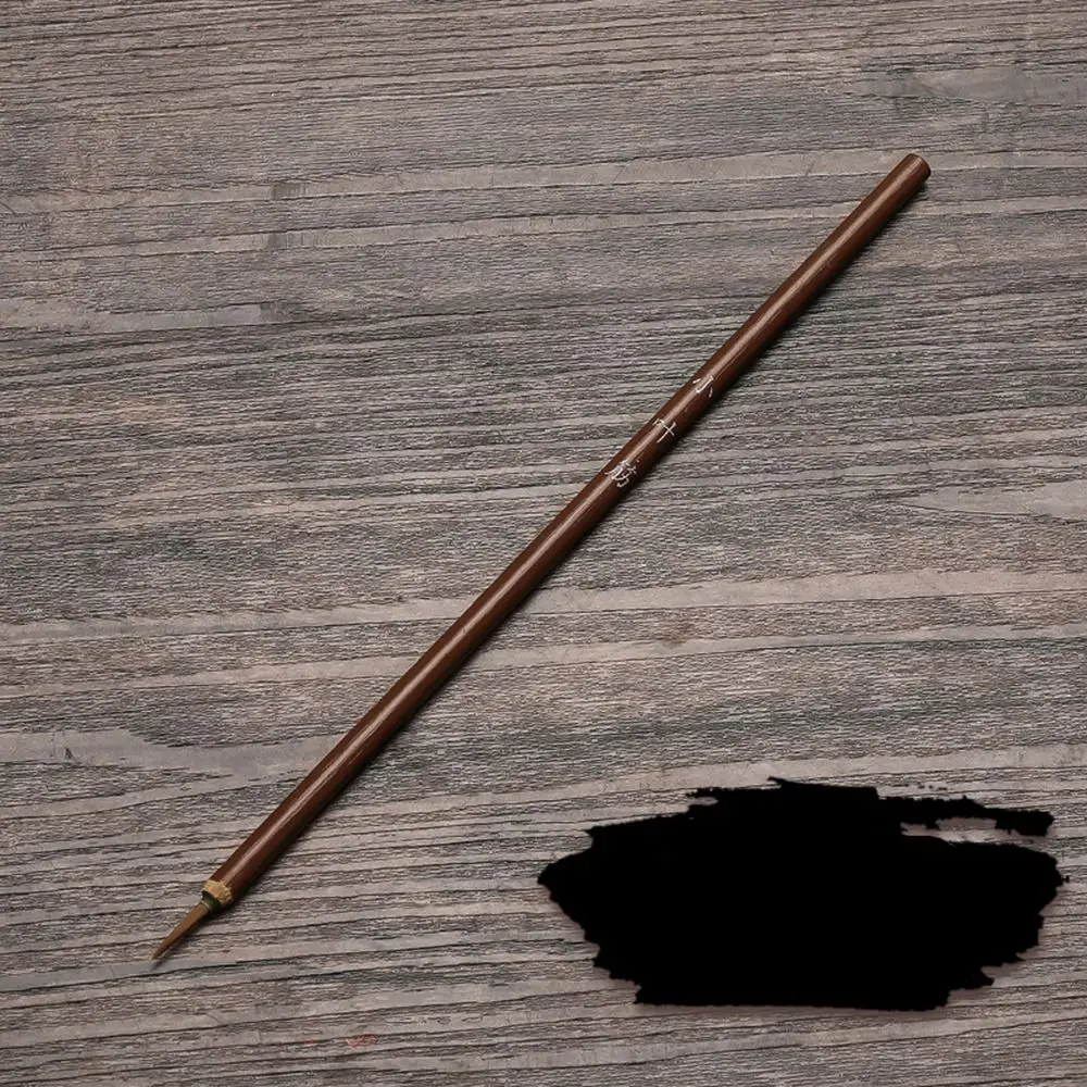 

Ancient Oil Watercolor Chinese Calligraphy Brush Wolf Hair Wood Scriptures Writing Brush Oil Painting Art Paint Brush Practice
