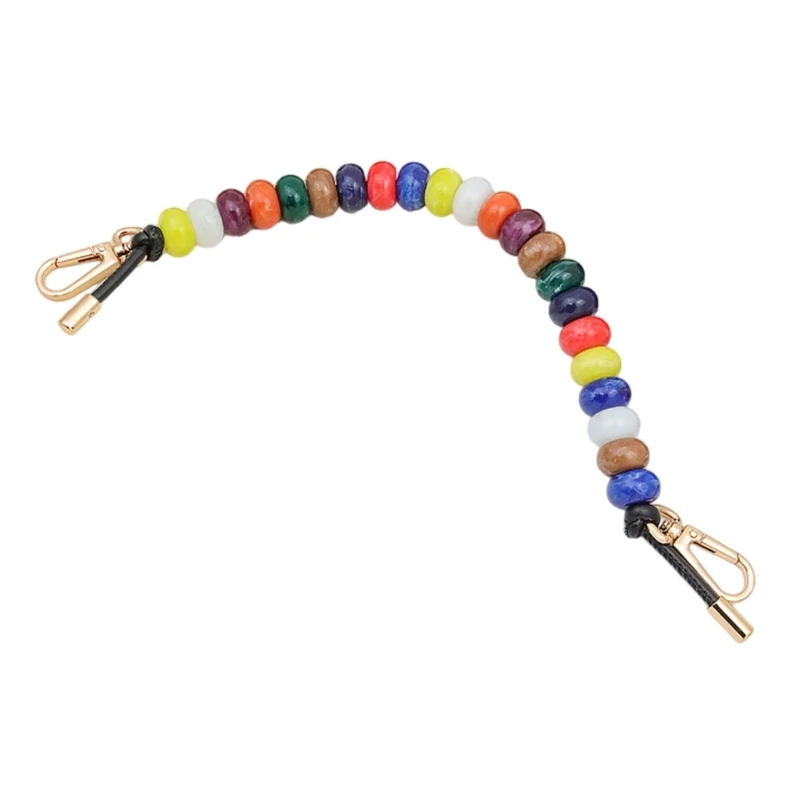 Eye Catching Resin Bag Strap Colorful Beads Women's Purse Chain Replaceable Handbag Strap Decoration