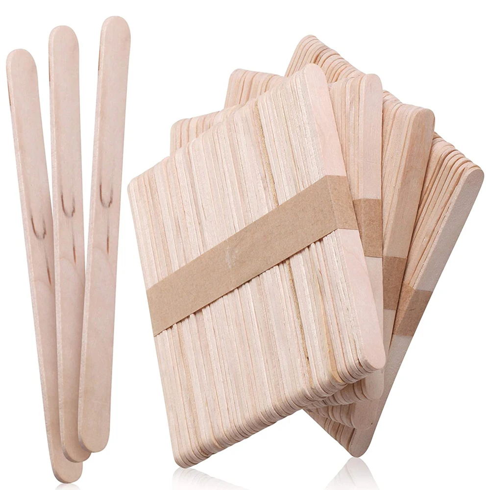 50pcs Popsicle Sticks Pure Natural Wooden Pop Wood Hand Crafts Art Ice Cream Sticks Popsicle Accessories Dropshipping