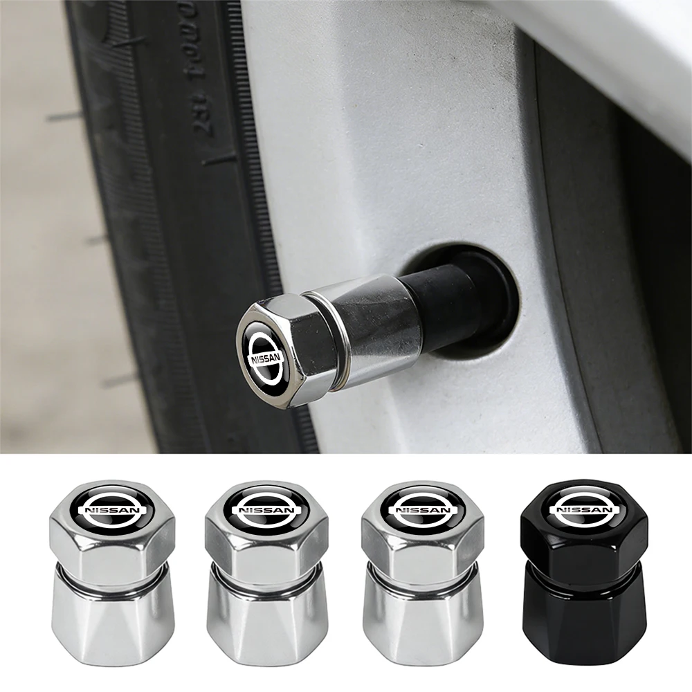 

4Pcs Aluminum Car Tire Valve Caps Diamond Tyre Valve Airtight Cover Waterproof Dust For Nissan Qashqai Tiida Nismo Automobiles
