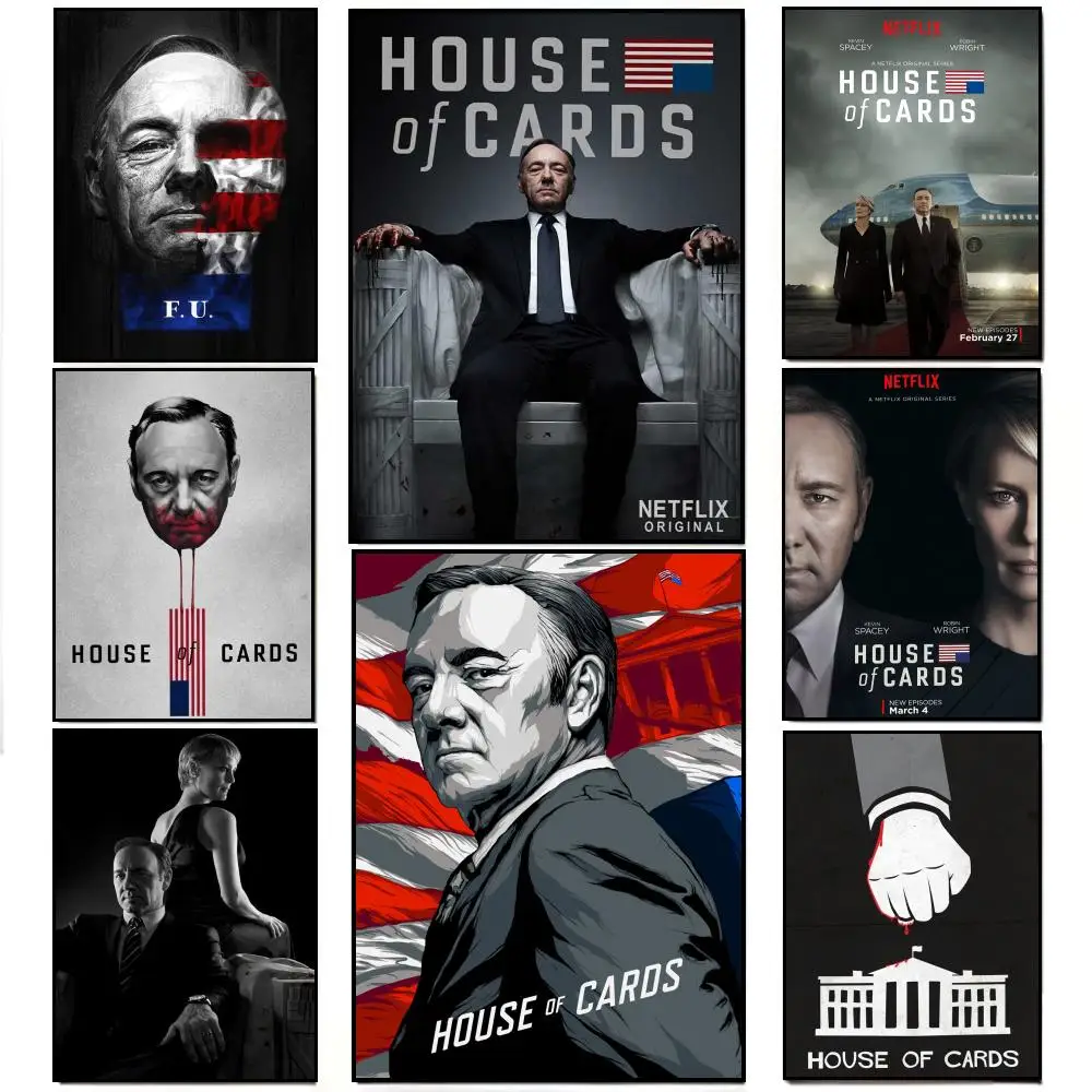 Sharp Political Drama H-House of Cards Poster Poster HD  Waterproof Wall Sticker Bar Living Room Decor Gift
