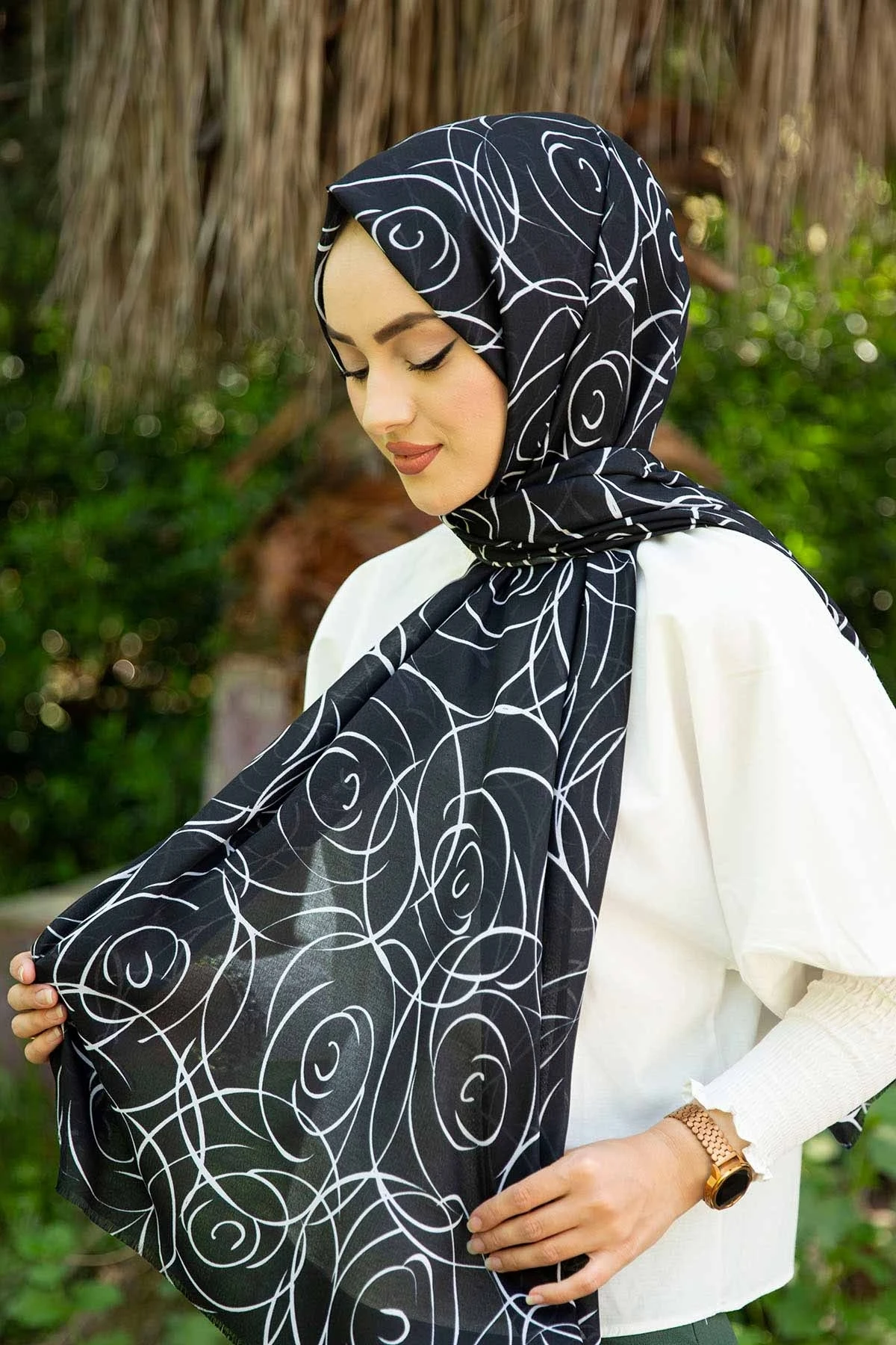 Pattern Summer Wrap E-Winter Autumn 2021 Muslim Women Hijab headscarf islamic Turkey