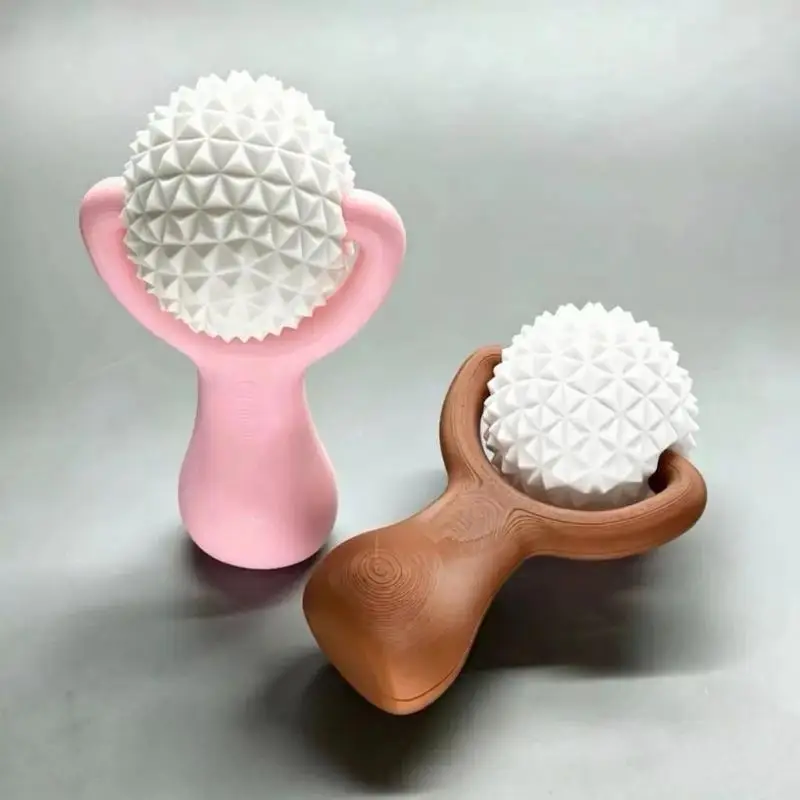 3D-gedruckter Handmassageball mit Griff, tragbares Myofaszial-Entspannungswerkzeug für Yoga und Heimtraining – Detail 3