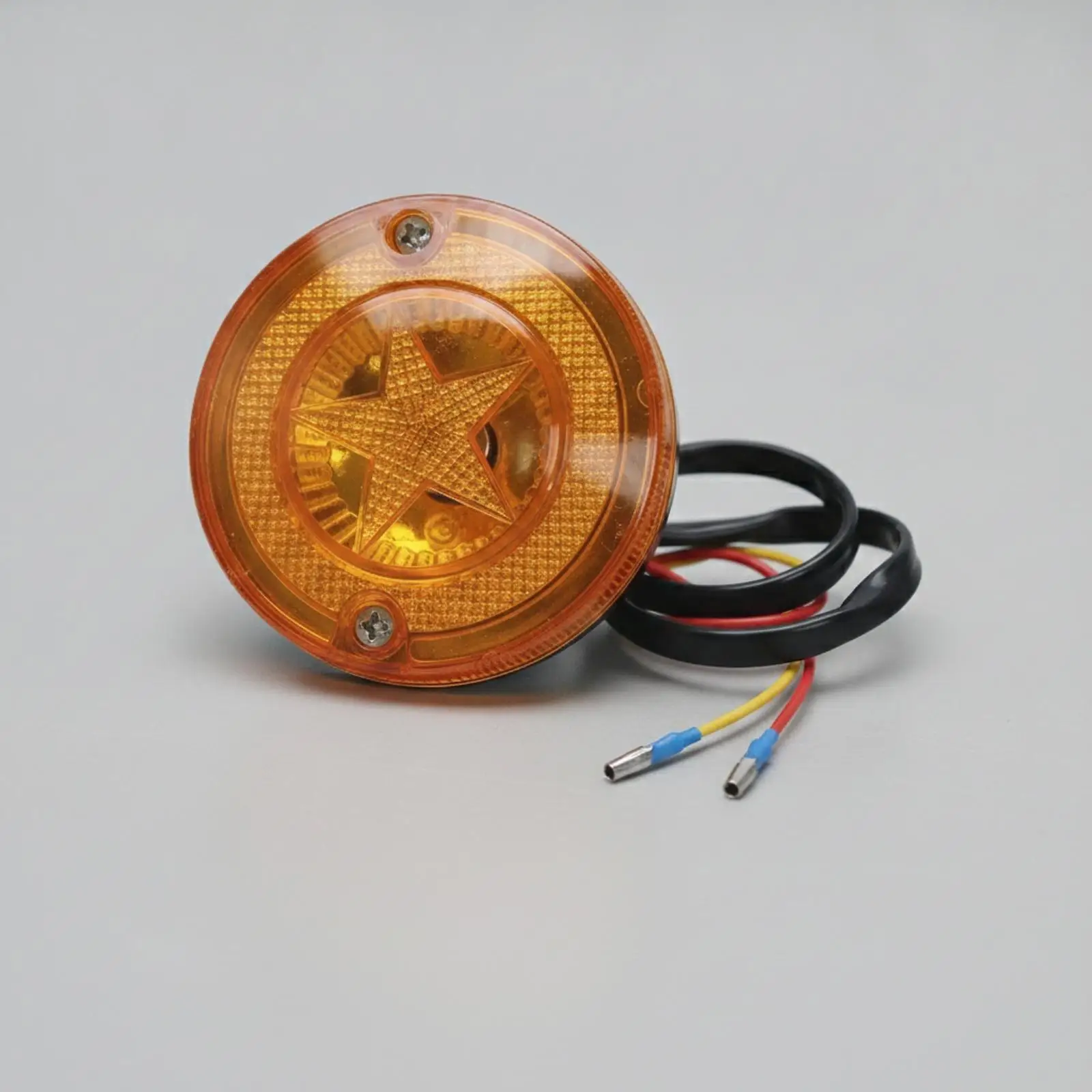 12V Round Vehicle Turn Signal Light ABS Amber Indicator for Tricycle Utility Cart Bike Accessory