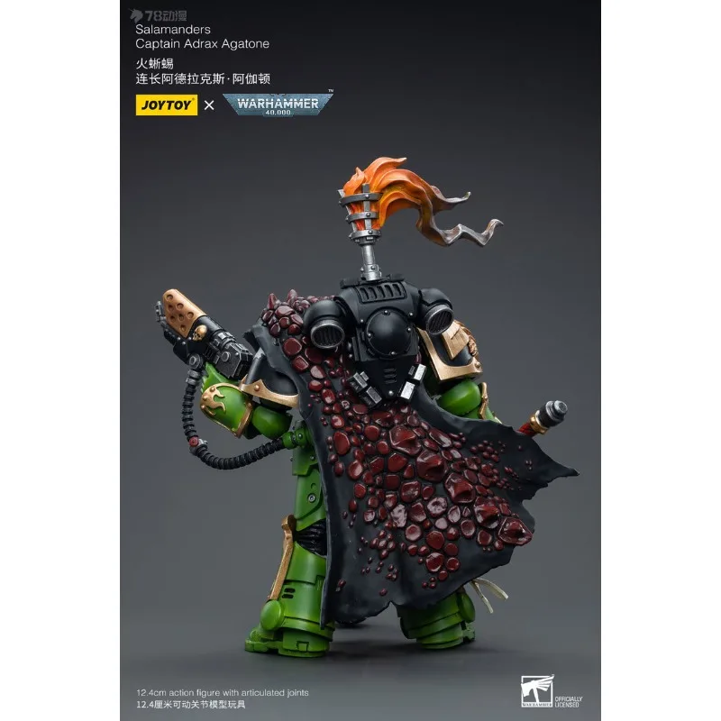 JOYTOY Echte JOYTOY X Warhammer 40K Serie Captain Adrax Agaton van The Astat Fire Lizard Company 1/18 Beweegbaar Model Jongen Cadeau