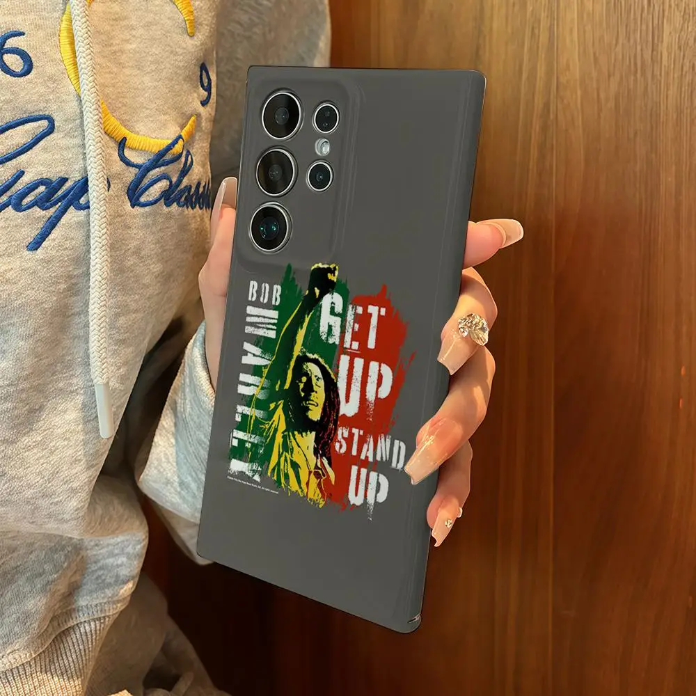 Bob Marley Phone Case For Samsung S25 Shell GalaxyS24Ultra 23plus S22 21 A56 36 Glossy Film Hard PC Cover