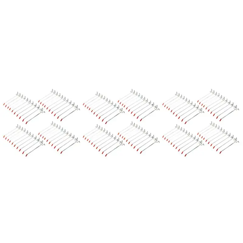 ABFU-120Pcs Single Pegboard Hooks 150Mm Board Slat Wall Retail Display Shop Peg Fits 25Mm