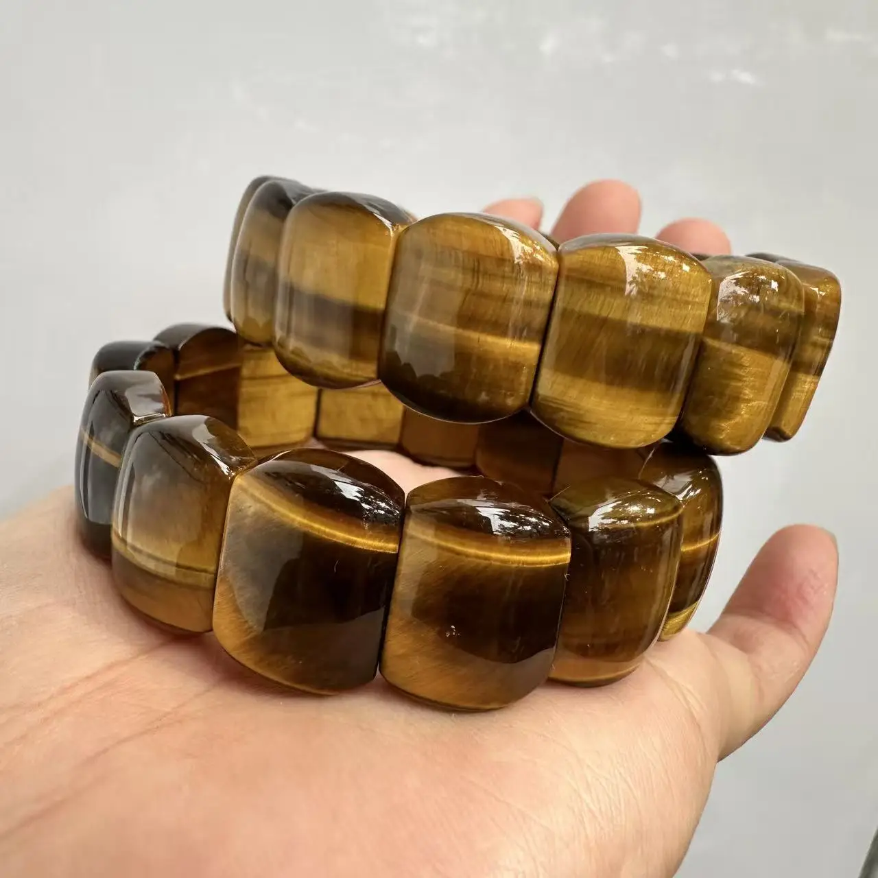 

Качество АААА, натуральный желтый тигровый глаз, модный эластичный браслет из бисера, драгоценный камень 14x20 мм для изготовления ювелирных изделий, сделай сам, оптовая продажа