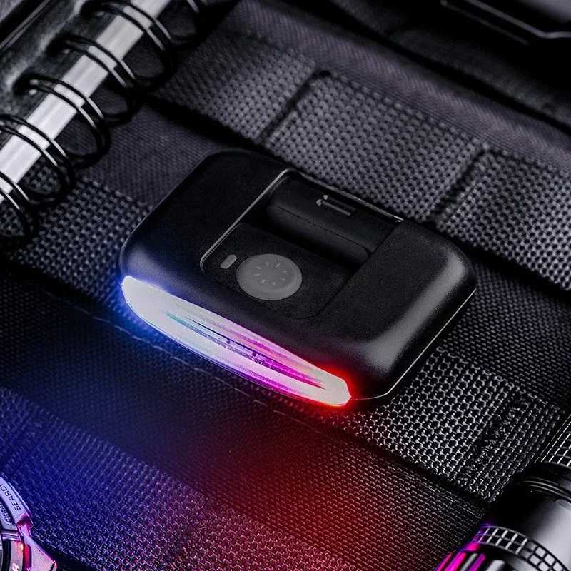 WK1 shoulder light/brim light USB direct charging three-color light flashing light
