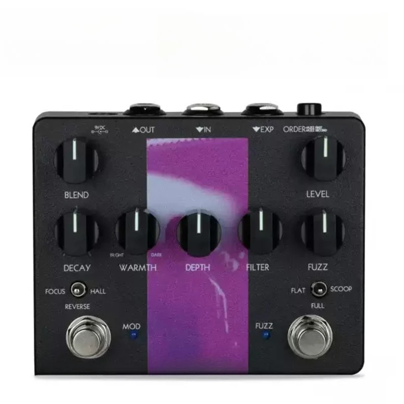 Ambient Fuzz Reverb Guitar Stompbox, Shoegaze Backrock Tone Effect Pedal In Stock