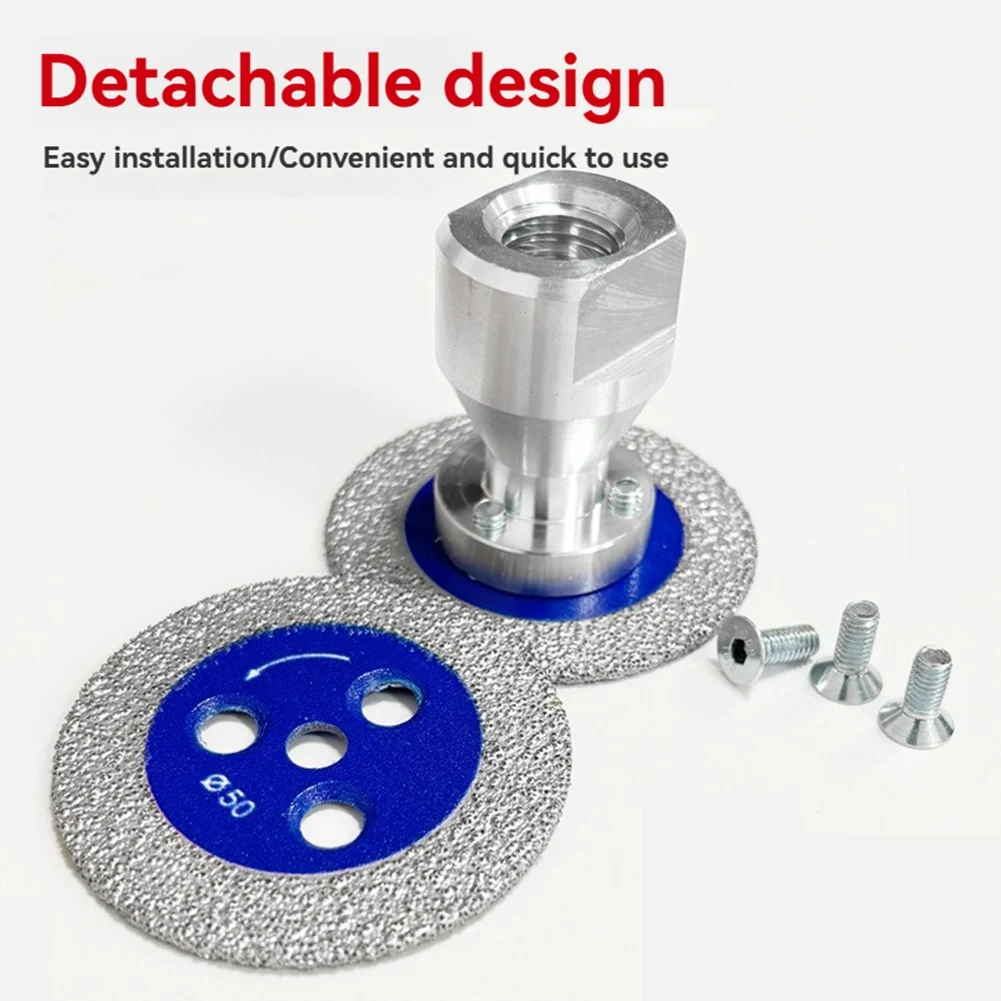 AT43-M14 Diamond Vacuum Brazed Engraving Saw Caving Blade Removable Flange Mini Grinding Disc Concrete Tile Cutter