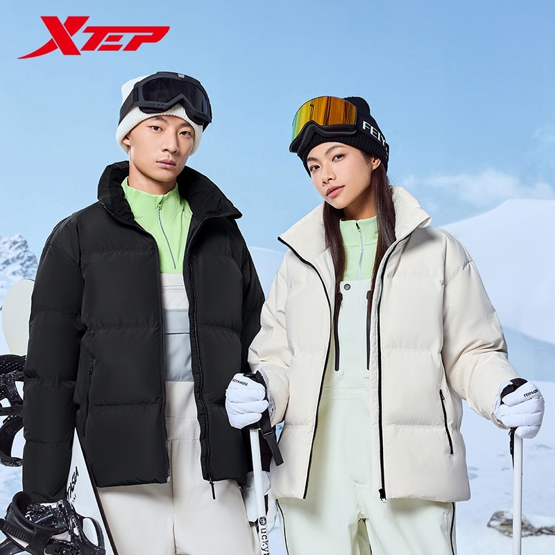  Xtep Down Jacket For Men And Women 2024 Winter Warm Soft Coat Trendy Retro Comfortable Tops 876427190037 